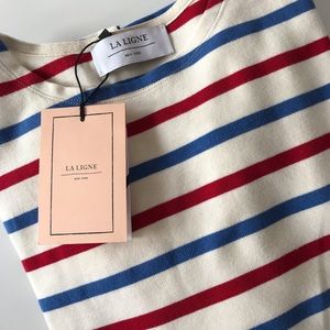 NWT La Ligne New York Boatneck 3/4 Sleeve Top